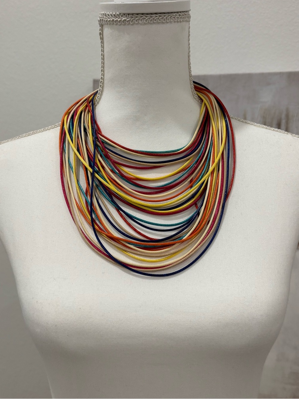 Multicolor Layered Cord Necklace - Women Jewelry